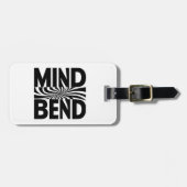 Mind Bend Optische Illusie Vet Zwart-Wit Bagagelabel (Voorkant horizontaal)