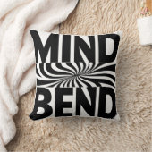 Mind Bend Optische Illusie Vet Zwart-Wit Kussen (Deken)