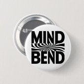 Mind Bend Optische Illusie Vet Zwart-Wit Ronde Button 5,7 Cm (Voorkant /achterkant)