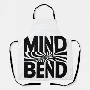 Mind Bend Optische Illusie Vet Zwart-Wit Schort