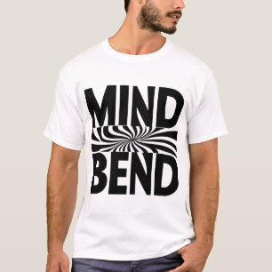 Mind Bend Optische Illusie Vet Zwart-Wit T-shirt