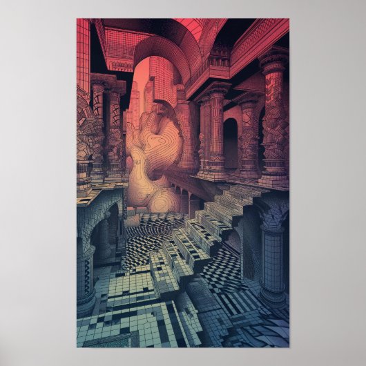 Mind-Bending Geometry Poster - Manifold Garden Ech (Voorkant)