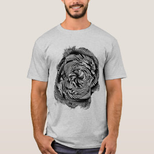 Mind-bending optische illusie Hypnotische geometri T-shirt