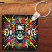 "Mind Blown Frankenstein" Aluminum Keychain (Achterkant)