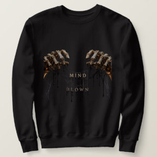 Mind Blown Skelet Gotische Hoodie Trui
