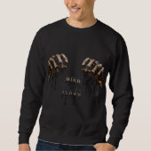 Mind Blown Skelet Gotische Hoodie Trui (Voorkant)