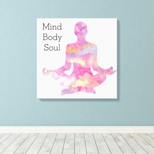 Mind Body Soul Canvas Afdruk (Insitu (Houten vloer))