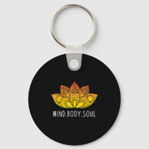 Mind Body Soul Vrouwen Meditatie Grafische ideeën Sleutelhanger
