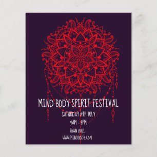 Mind Body Spirit New age festival mandala Flyer