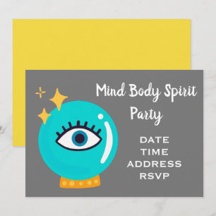 Mind Body Spirit New age kristal ball party Kaart
