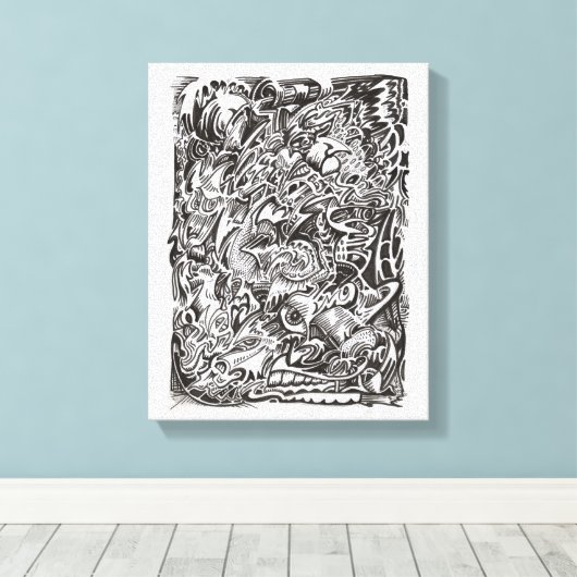 Mind Cascade Canvas Afdruk (Insitu (Houten vloer))