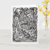Mind Cascade tekening Kaart (Gele Bloem)