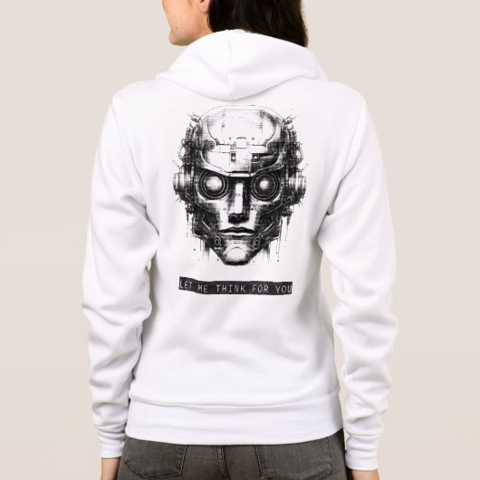 Mind Control Cyberpunk Black Print voor- en achter Hoodie (Achterkant)