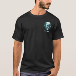 Mind Control Cyberpunk Blue Grunge voor- en achter T-shirt