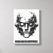 Mind Control Cyberpunk Robot Black Print Canvas (Voorkant)