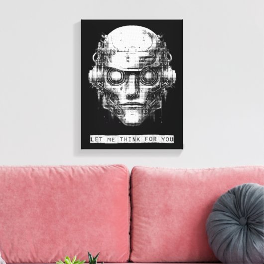 Mind Control Cyberpunk Robot Canvas Afdruk (Insitu (Woonkamer))