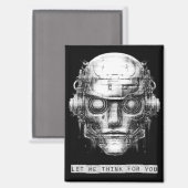 Mind Control Cyberpunk Robot Magneet (Voorkant / Achterkant)