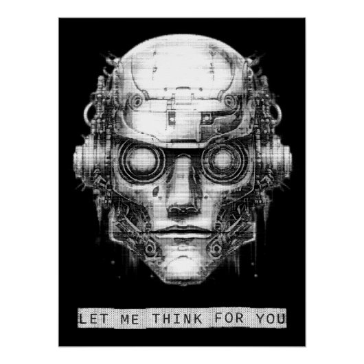 Mind Control Cyberpunk Robot Perfect Poster (Voorkant)
