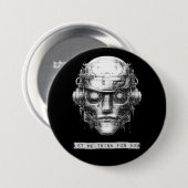 Mind Control Cyberpunk Robot Ronde Button 7,6 Cm (Voorkant /achterkant)