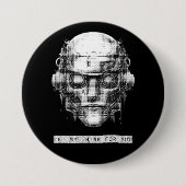 Mind Control Cyberpunk Robot Ronde Button 7,6 Cm (Voorkant)