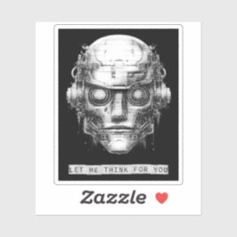 Mind Control Cyberpunk Robot Sticker