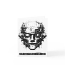Mind Control Cyberpunk Robot Zwart Print