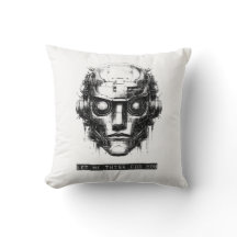 Mind Control Cyberpunk Robot Zwart Print