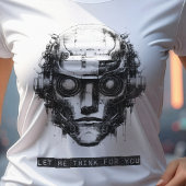 Mind Control Cyberpunk Robot Zwart Print T-shirt
