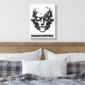 Mind Control Cyberpunk Robot Zwarte Print Canvas (Insitu (Slaapkamer))