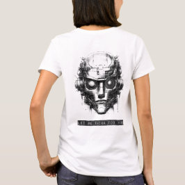 Mind Control Cyberpunk Zwarte Print Voor- & Achter T-shirt