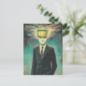 Mind Control elektrificerend haar Briefkaart (Staand voorkant)