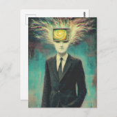 Mind Control elektrificerend haar Briefkaart (Voorkant / Achterkant)