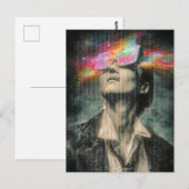 Mind Control Glitch Art Briefkaart (Voorkant / Achterkant)