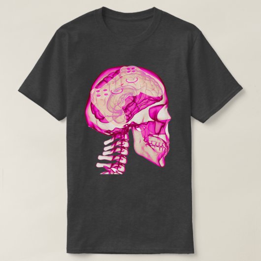 Mind Controller Skull Gaming Gamer Mannen Boys Tie T-shirt (Design voorkant)