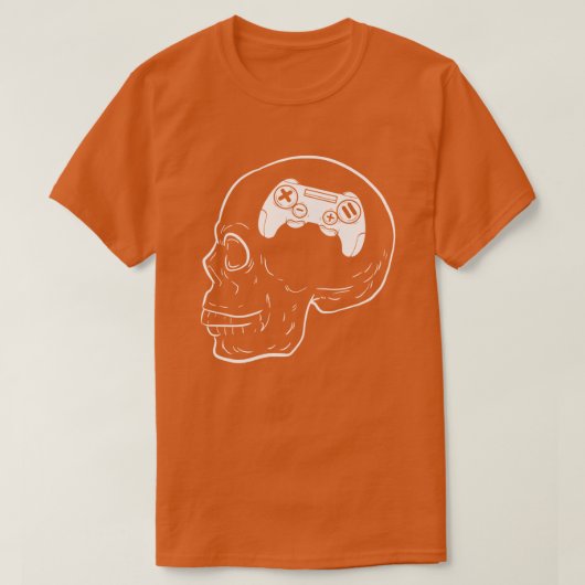 Mind Controller Skull Gaming Gamer Mannen Boys Tie T-shirt (Design voorkant)