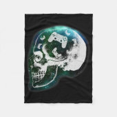 Mind Controller Skull Gaming Gamer Mens Boys Teens Fleece Deken (Voorkant)