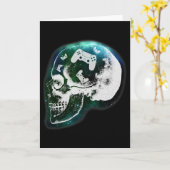 Mind Controller Skull Gaming Gamer Mens Boys Teens Kaart (Gele Bloem)