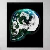 Mind Controller Skull Gaming Gamer Mens Boys Teens Poster (Voorkant)