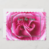 Mind-editie: Roze Roos Save The Date-uitnodiging Kaart (Voorkant)