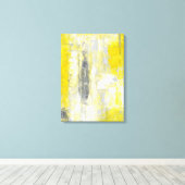 "Mind- en Gele Abstracte kunst" Canvas Afdruk (Insitu (Houten vloer))