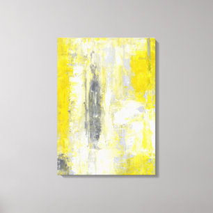 "Mind- en Gele Abstracte kunst" Canvas Afdruk