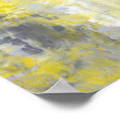 "Mind- en Gele Abstracte kunst" Poster (Hoek)