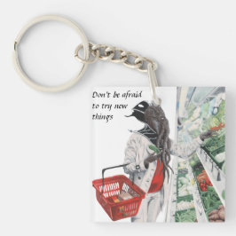 Mind Flayer Grocery Shopping Art Acryl Sleutelhang Sleutelhanger