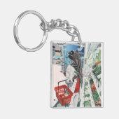 Mind Flayer Grocery Shopping Fantasy Art Sleutelha Sleutelhanger (Voorkant Links)