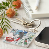 Mind Flayer Grocery Shopping Fantasy Art Sleutelha Sleutelhanger (Voorkant Rechts)