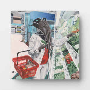 Mind Flayer Grocery Shopping Fantasy Foto Plaque Fotoplaat
