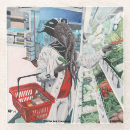 Mind Flayer Grocery Shopping Fantasy Glass Onderze Glazen Onderzetter