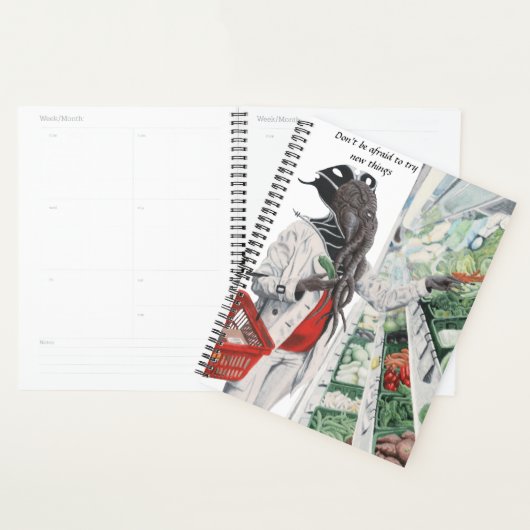 Mind Flayer Grocery Store Fantasy Art Day Planner (Display)