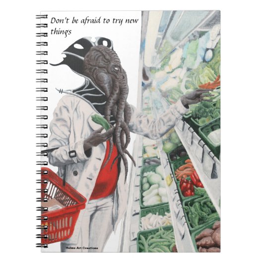 Mind Flayer Grocery Store Fantasy Spiral Notitiebo Notitieboek (Voorkant)