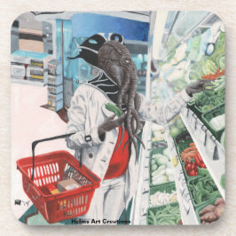 Mind Flayer Shopping Fantasy Art Plastic Onderzett Bier Onderzetter